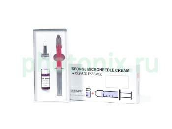 Набор SPONGE CREAM гель со спикулами Antioxidant Grape + сыворотка с ГК 5гр/10мл